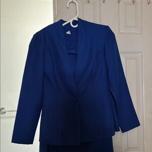 Blue Skirt Set with Classic Silhouette